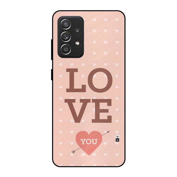 Love You Hearts Metal Back Case for Galaxy A52