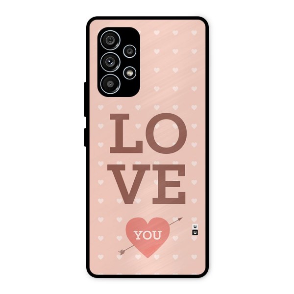 Love You Hearts Metal Back Case for Galaxy A53 5G