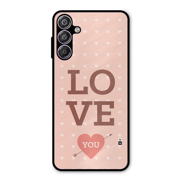Love You Hearts Metal Back Case for Galaxy F15