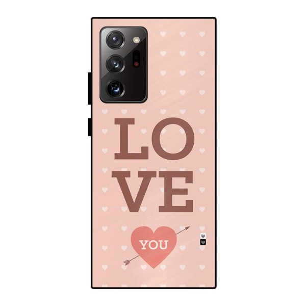 Love You Hearts Metal Back Case for Galaxy Note 20 Ultra