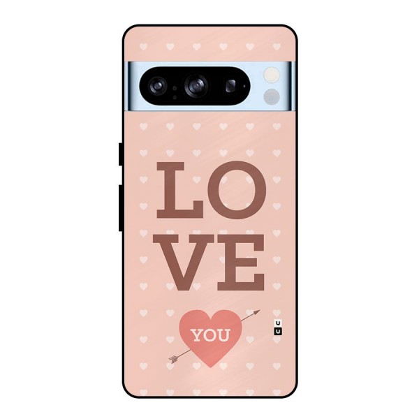 Love You Hearts Metal Back Case for Google Pixel 8 Pro