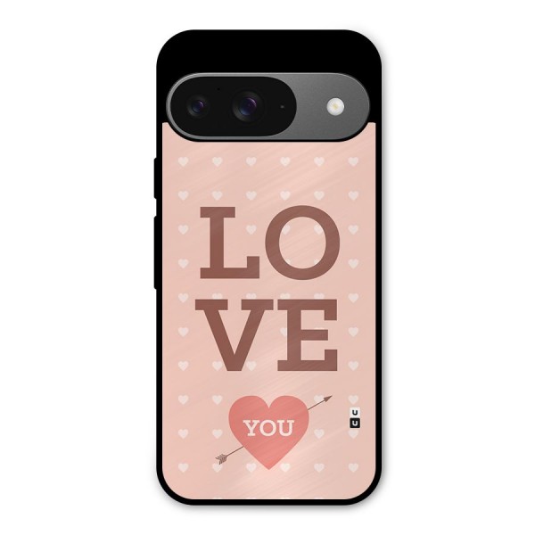 Love You Hearts Metal Back Case for Google Pixel 9