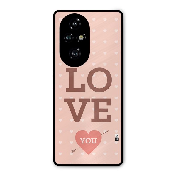 Love You Hearts Metal Back Case for Honor 200 Pro