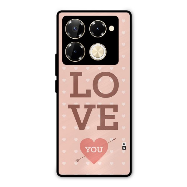Love You Hearts Metal Back Case for Infinix Note 40 Pro