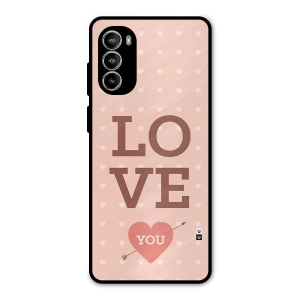 Love You Hearts Metal Back Case for Moto G82