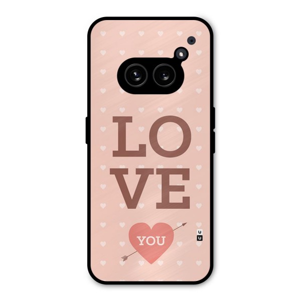 Love You Hearts Metal Back Case for Nothing Phone 2a Plus