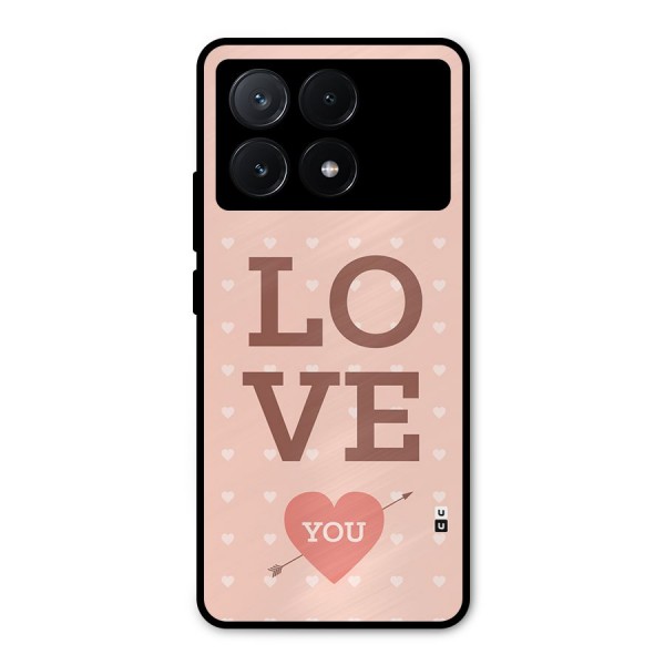 Love You Hearts Metal Back Case for Poco X6 Pro