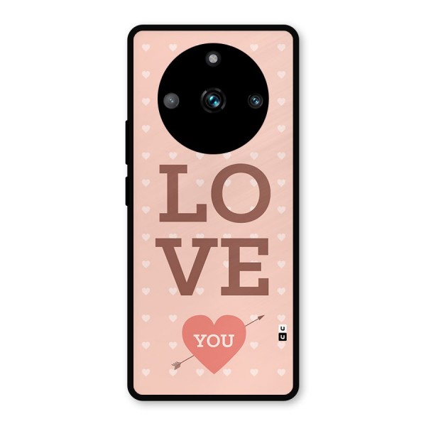 Love You Hearts Metal Back Case for Realme 11 Pro