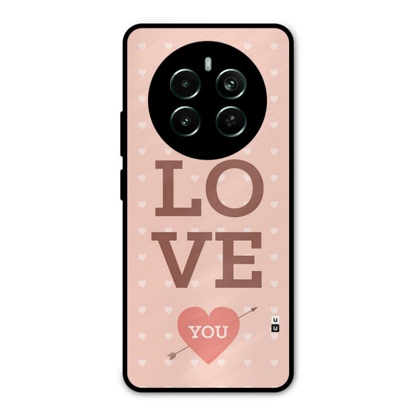 Love You Hearts Metal Back Case for Realme 12 Pro Plus