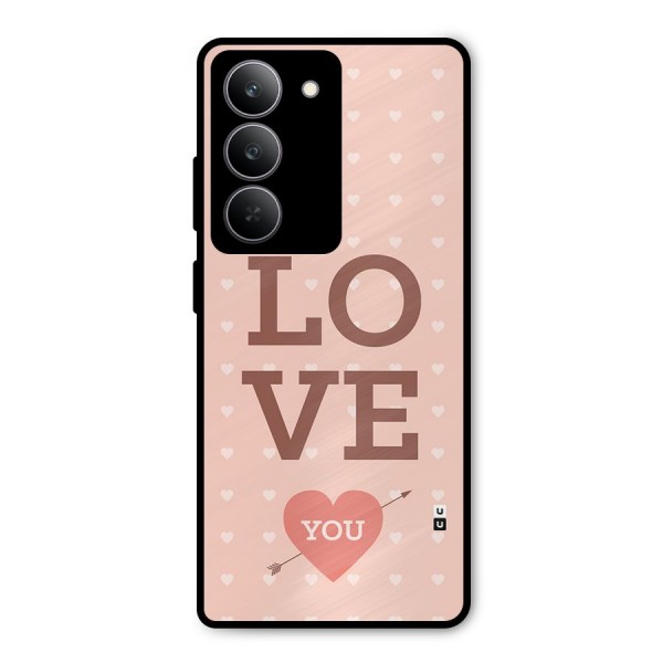Love You Hearts Metal Back Case for Realme 14x