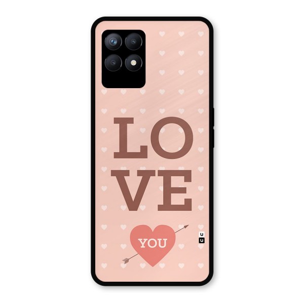 Love You Hearts Metal Back Case for Realme 8i