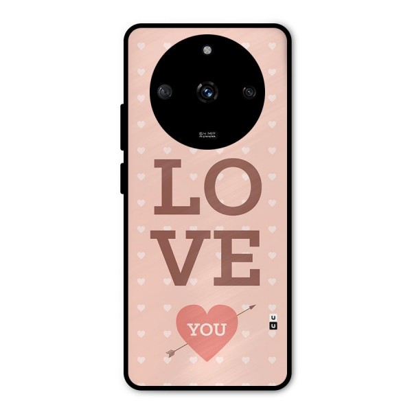 Love You Hearts Metal Back Case for Realme Narzo 60 5G