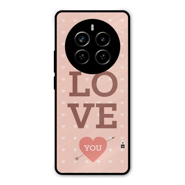 Love You Hearts Metal Back Case for Realme P1 Pro