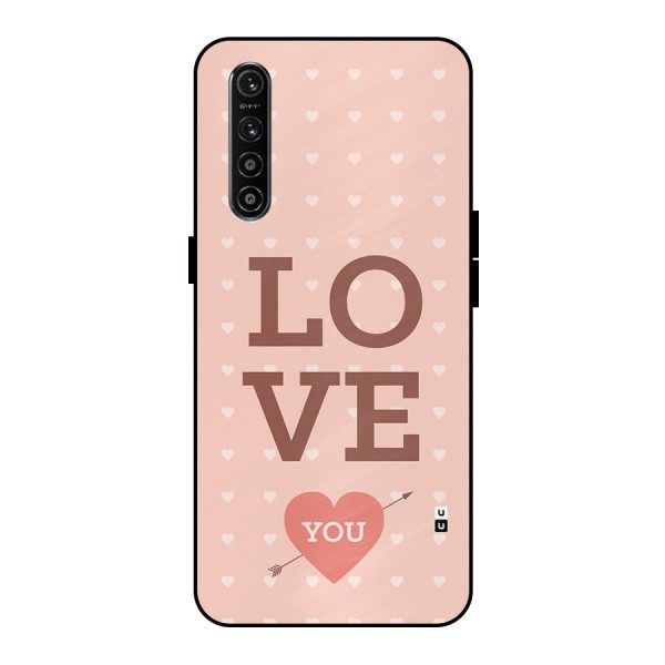 Love You Hearts Metal Back Case for Realme XT