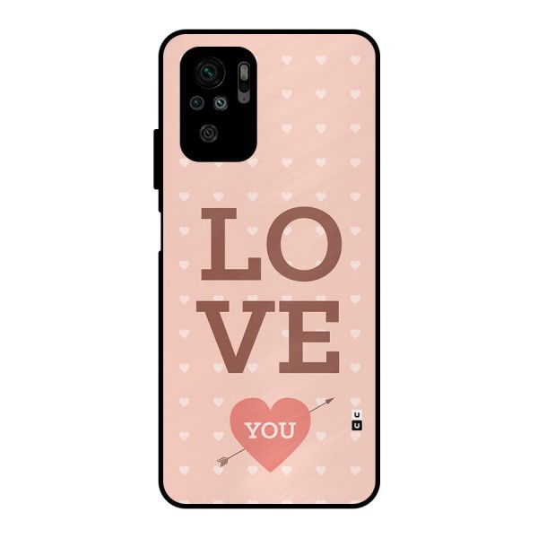 Love You Hearts Metal Back Case for Redmi Note 11 SE