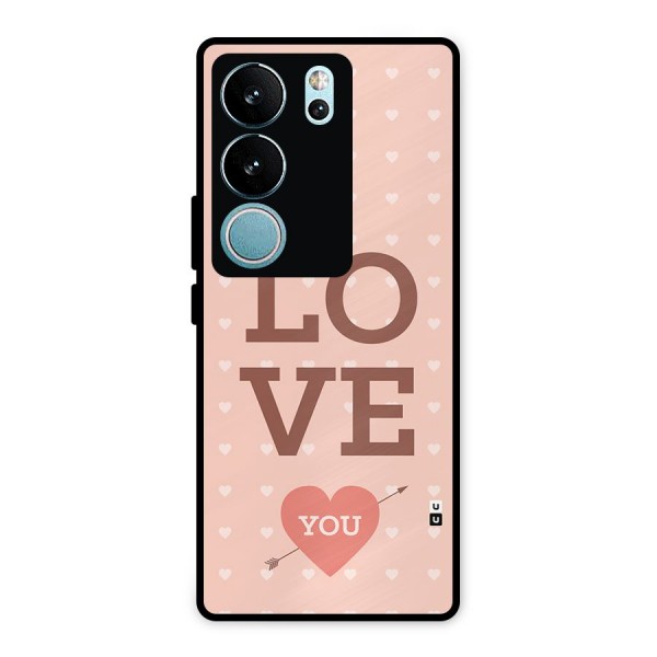 Love You Hearts Metal Back Case for Vivo V29