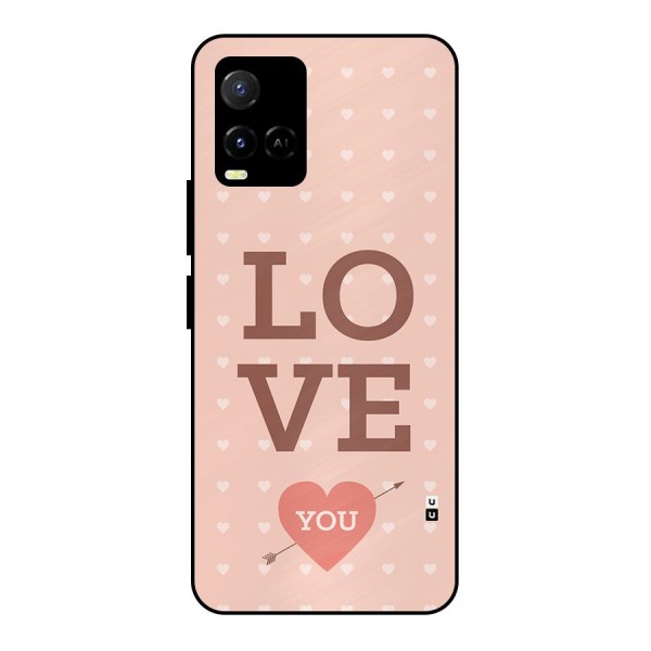 Love You Hearts Metal Back Case for Vivo Y21T
