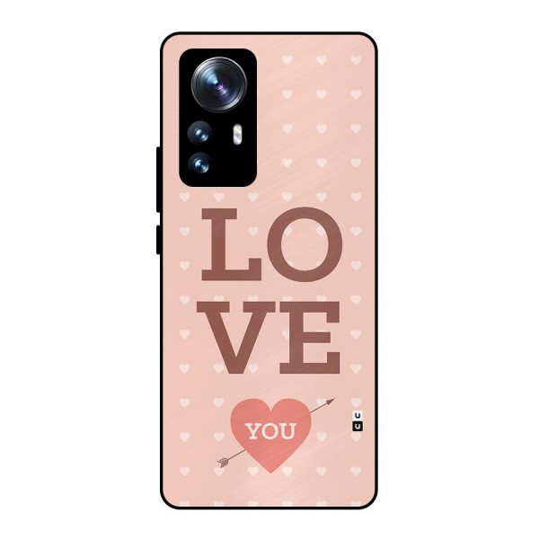 Love You Hearts Metal Back Case for Xiaomi 12 Pro