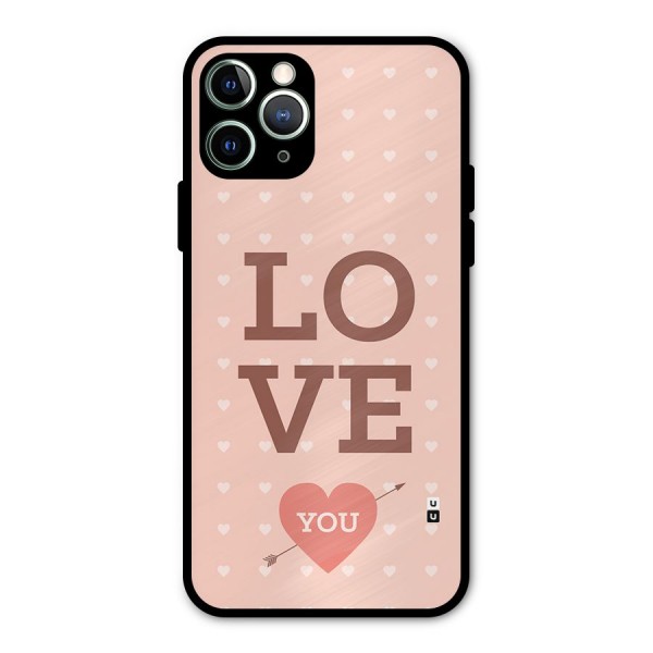 Love You Hearts Metal Back Case for iPhone 11 Pro Max