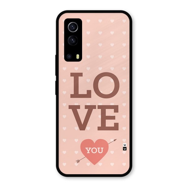 Love You Hearts Metal Back Case for iQOO Z3