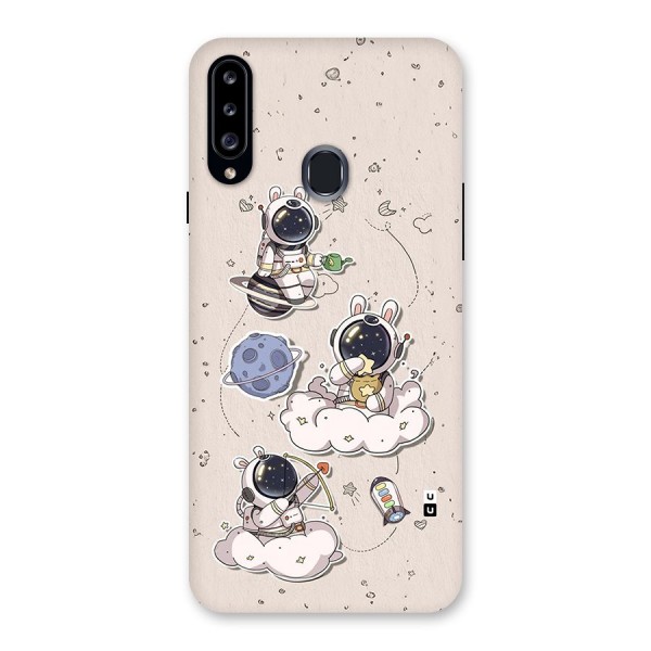 Lovely Astronaut Playing Back Case for Galaxy A20s