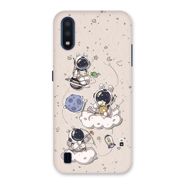 Lovely Astronaut Playing Back Case for Galaxy M01