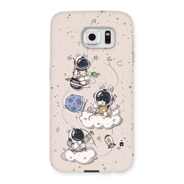 Lovely Astronaut Playing Back Case for Galaxy S6