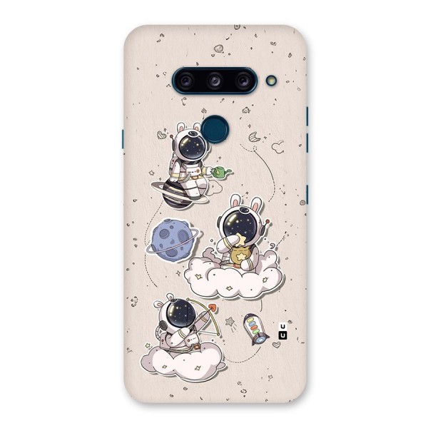 Lovely Astronaut Playing Back Case for LG  V40 ThinQ