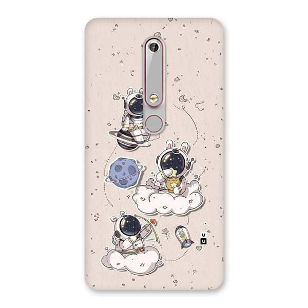 Lovely Astronaut Playing Back Case for Nokia 6.1