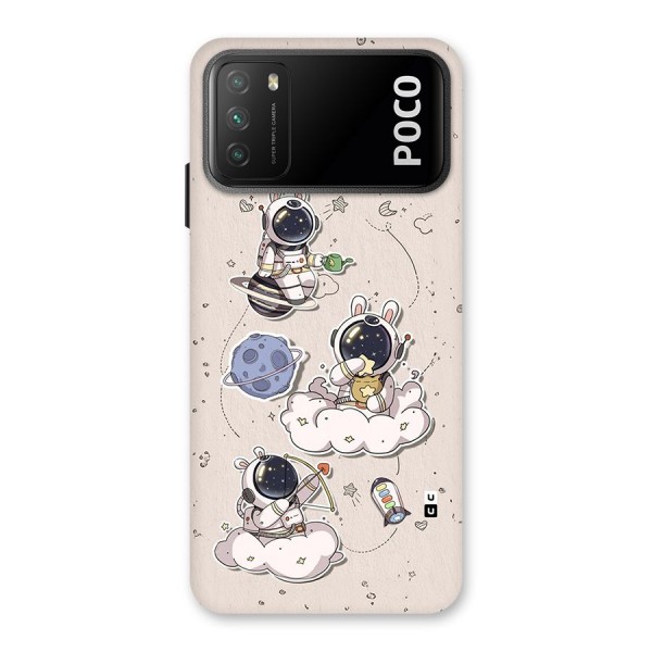Lovely Astronaut Playing Back Case for Poco M3
