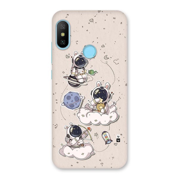 Lovely Astronaut Playing Back Case for Redmi 6 Pro