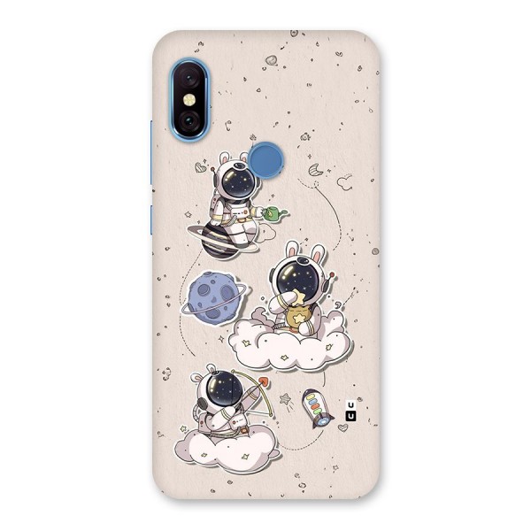 Lovely Astronaut Playing Back Case for Redmi Note 6 Pro