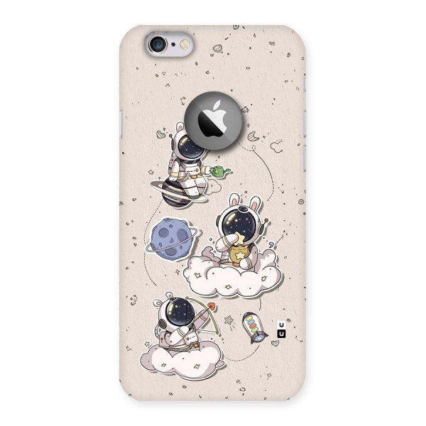 Lovely Astronaut Playing Back Case for iPhone 6 Logo Cut
