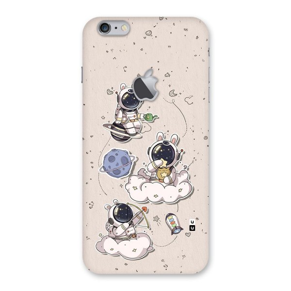 Lovely Astronaut Playing Back Case for iPhone 6 Plus 6S Plus Logo Cut