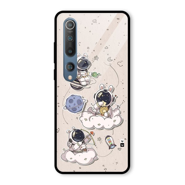 Lovely Astronaut Playing Glass Back Case for Mi 10