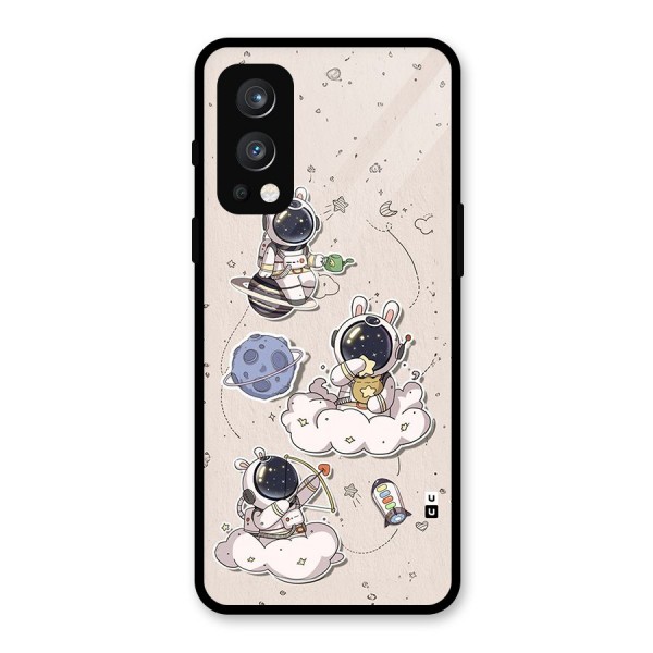 Lovely Astronaut Playing Glass Back Case for OnePlus Nord 2 5G