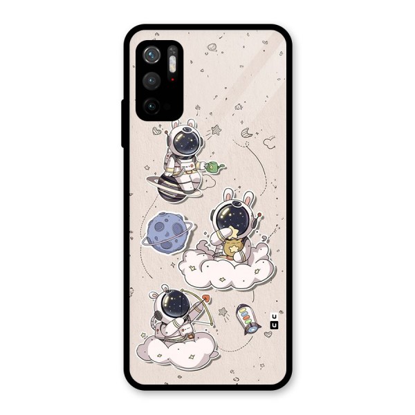 Lovely Astronaut Playing Glass Back Case for Poco M3 Pro 5G
