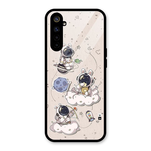 Lovely Astronaut Playing Glass Back Case for Realme 6