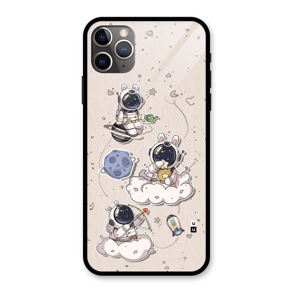 Lovely Astronaut Playing Glass Back Case for iPhone 11 Pro Max