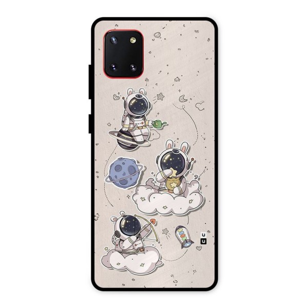 Lovely Astronaut Playing Metal Back Case for Galaxy Note 10 Lite