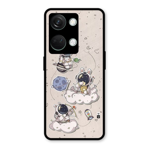 Lovely Astronaut Playing Metal Back Case for OnePlus Nord 3