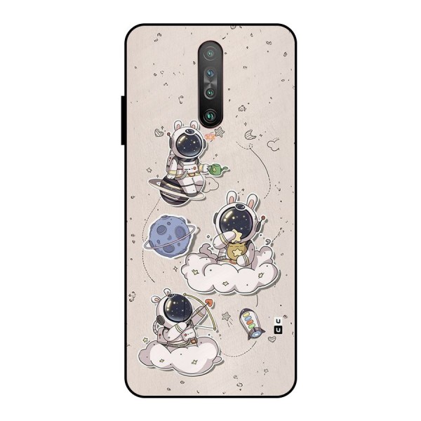 Lovely Astronaut Playing Metal Back Case for Poco X2