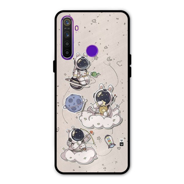Lovely Astronaut Playing Metal Back Case for Realme 5