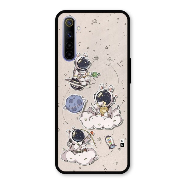 Lovely Astronaut Playing Metal Back Case for Realme 6
