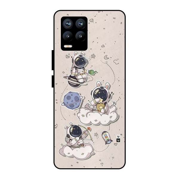Lovely Astronaut Playing Metal Back Case for Realme 8