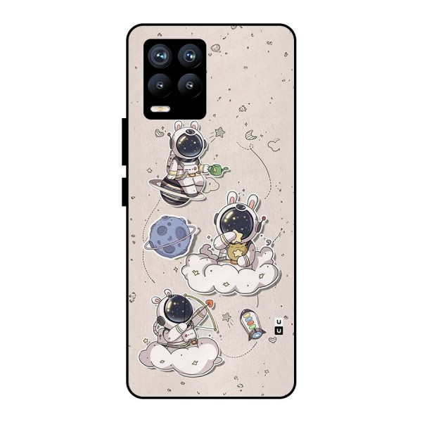 Lovely Astronaut Playing Metal Back Case for Realme 8 Pro