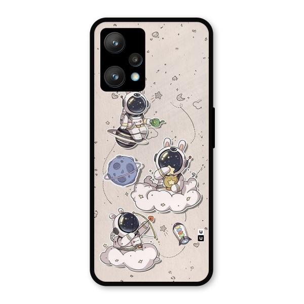 Lovely Astronaut Playing Metal Back Case for Realme 9 Pro Plus 5G
