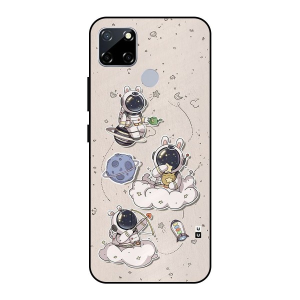 Lovely Astronaut Playing Metal Back Case for Realme Narzo 30A