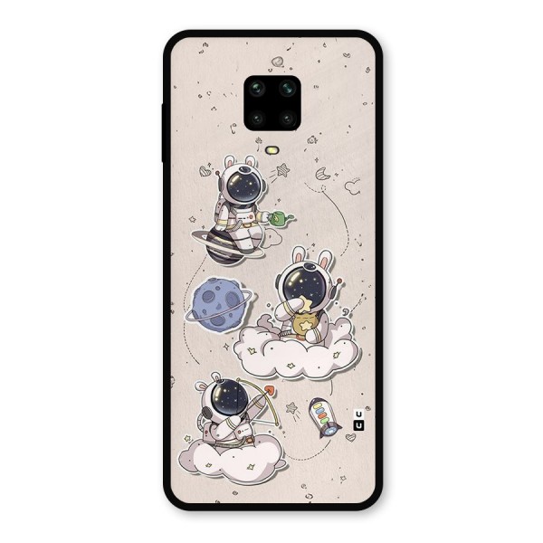 Lovely Astronaut Playing Metal Back Case for Redmi Note 9 Pro Max