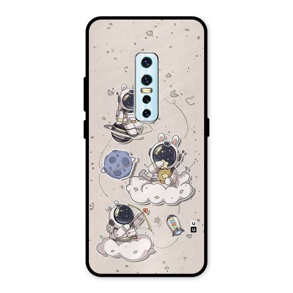 Lovely Astronaut Playing Metal Back Case for Vivo V17 Pro